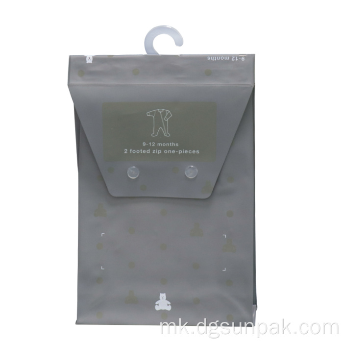 пластична кеса за облека за пакување со патент за долна облека